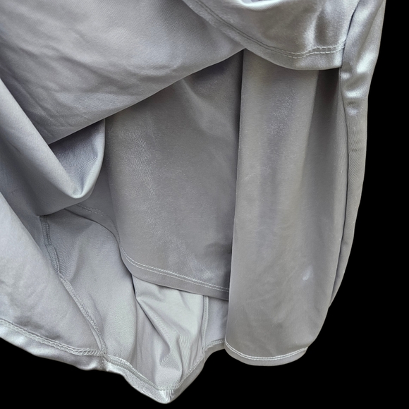 E.L.H STUDIO Elegant Silver Draped Dress Women Size S - Picture 9 of 15